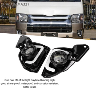 ALABAMAR 1 คู่ รถ ไฟวิ่งกลางวัน ไฟเลี้ยว ไฟตัดหมอก LED 2 สี เหมาะสำหรับ Hiace 14-18