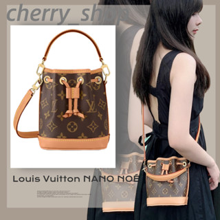 🍒หลุยส์วิตตอง Louis vuitton กระเป๋ารุ่น NANO NOÉ ผู้หญิง/กระเป๋าสะพายข้าง/กระเป๋าสะพาย🍒