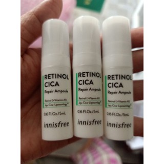 Innisfree RETINOL CICA REpair Ampoule SET 5 ml.  อินนิสฟรี เรตินอล ซิคา ขนาดทดลอง  / DOU KIT / TRIO KIT