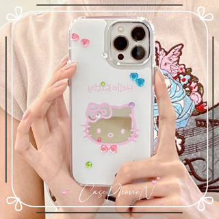 🔥สไตล์ใหม่🔥เคสไอโฟน iphone 11 14 Pro Max ins เรียบง่าย โปร่งใส คิตตี้ ปกป้องเต็มที่ เคส iphone 12 13 Pro Case for iPhone