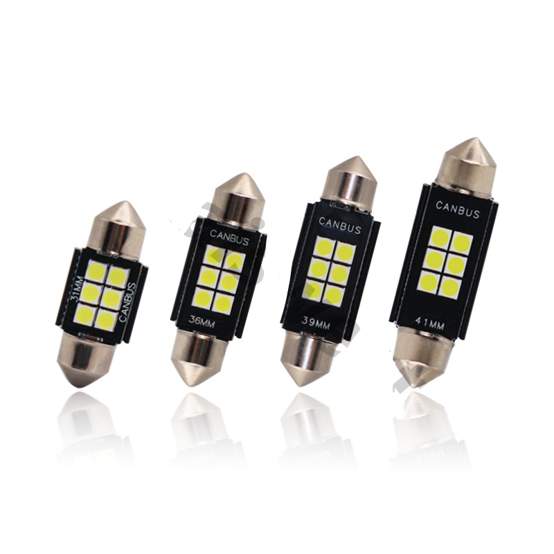 หลอดไฟเพดาน LED (1หลอด) 6SMD 31MM 3030 ไฟแคปซูล ใส่ได้ 12V สว่างมาก สีไอซ์บลู-สีขาว