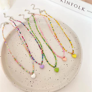 (พร้อมส่ง) สไตล์โบฮีเมียน เครื่องประดับ สร้อยคอโช้คเกอร์ลูกปัดดอกไม้ สำหรับผู้หญิง แฮนด์เมด