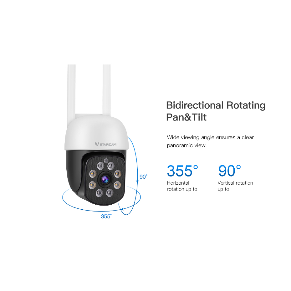 Vstarcam C662 / C622 ความละเอียด 3 ล้านพิกเซล กล้องวงจรปิดไร้สาย กล้องนอกบ้าน Outdoor มีAI+ คนตรวจจับสัญญาณเตือน