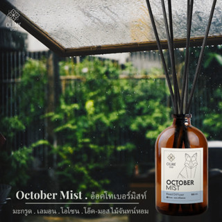 Reed Diffuser (100 ml) กลิ่น October Mist เย็น สดชื่น สงบ | อวล | ก้านไม้หอม ก้านไม้หอมปรับอากาศ