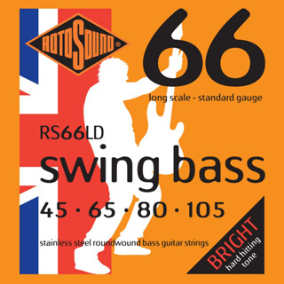 สายกีตาร์เบส Rotosound 4 สาย ขนาด 45/105 Swing bass รุ่น RS66LD (Made in England)