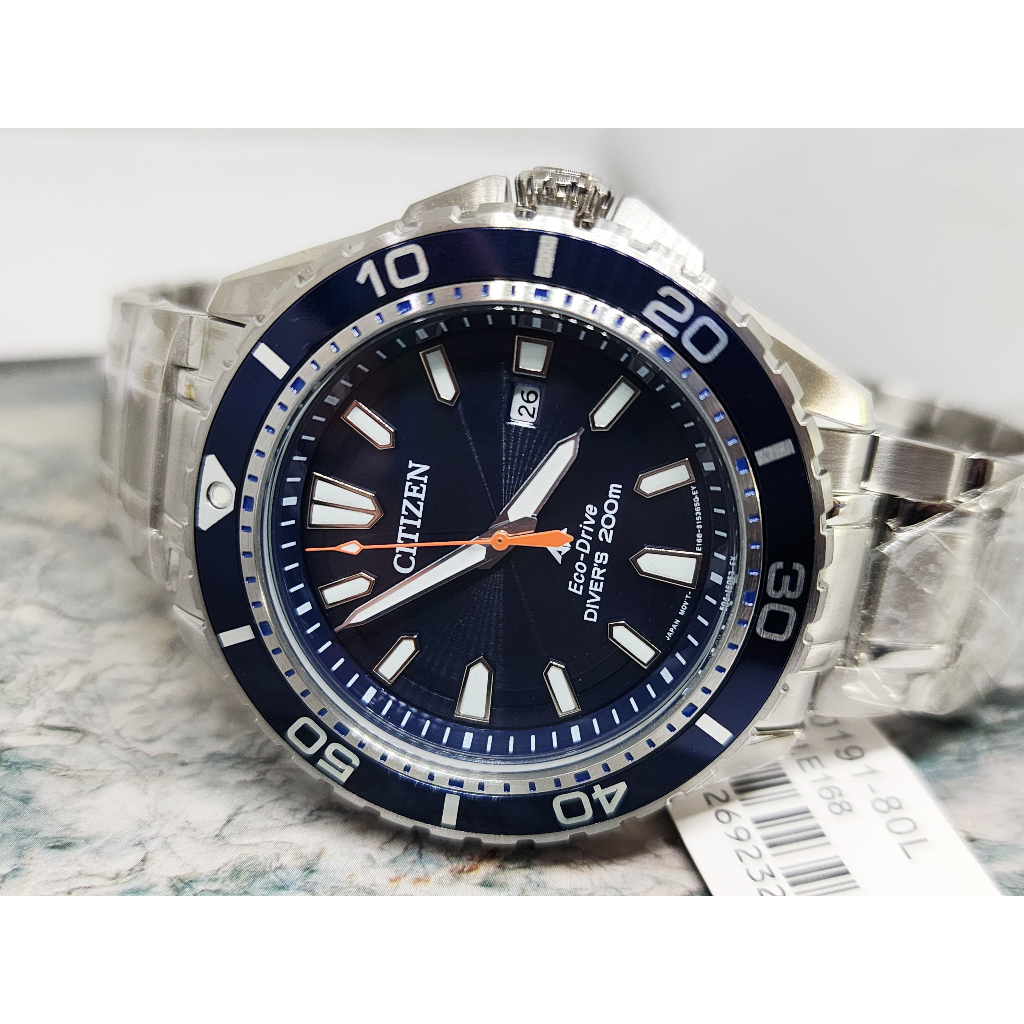 CITIZEN นาฬิกาข้อมือ PROMASTER Promaster PROMASTER Eco-Drive Marine Series 200M Diver BN0191-80L ผู้