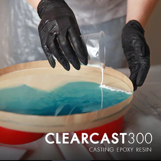 CLEARCAST300 อีพ็อกซี่หล่อใส เหลว ใส แข็ง ทนทาน หล่อใสงานศิลปะ โมเดล เครื่องประดับ พวงกุญแจ [ชุด XS - 300 กรัม]