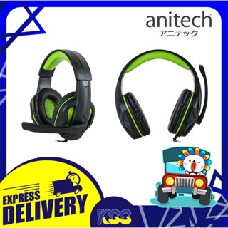 หูฟังเกมมิ่ง Anitech AK75 earphone with Mic.Black Jack 3.5mm รับประกัน 2 ปี พร้อมส่ง