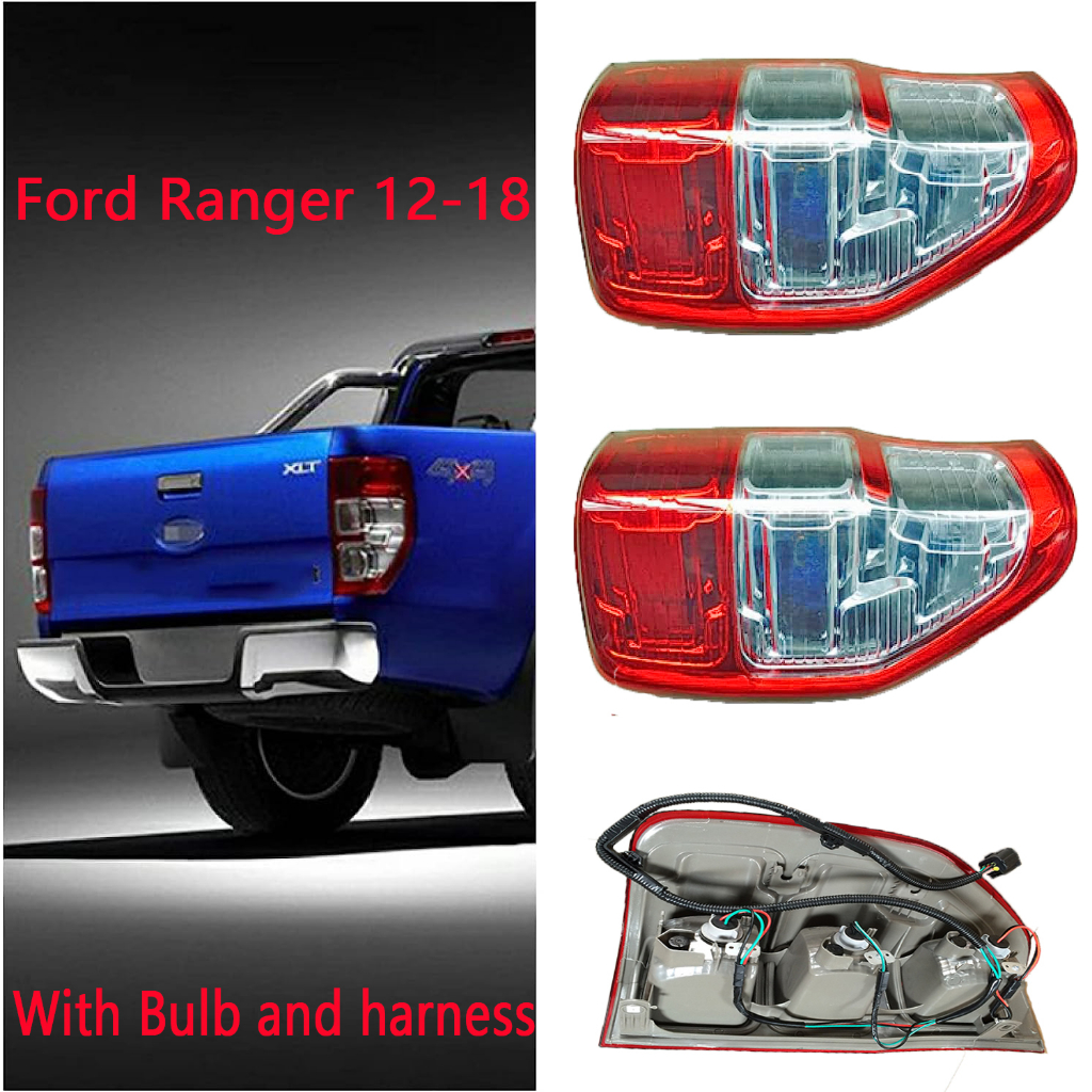 ไฟท้าย for Ford Ranger 2012-2018 ฟอร์ด เรนเจอร์ ปี ไฟท้าย พร้อมขั้ว และหลอดไฟ Tail light Tail lamp Ford - รูปที่ 2