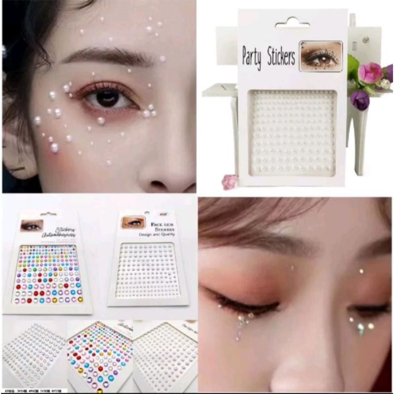 สติ๊กเกอร์ ตกแต่งใบหน้า พร้อมส่ง