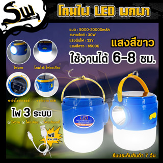 ไฟโซล่าเซลล์ ไฟ ไฟฉาย หลอดไฟ led หลอดไฟฉุกเฉิน หลอดไฟไร้สาย ไฟตุ้ม ไฟพกพา พร้อมสายชาร์จ ใช้งานนาน 6-8 ชั่วโมง (ราคา/อัน)