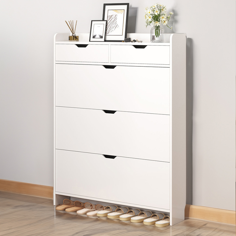 Home ตู้รองเท้า ตู้รองเท้าแบบบานพับ ตู้บางเฉียบ พื้นที่เก็บข้อมูลขนาดใหญ่