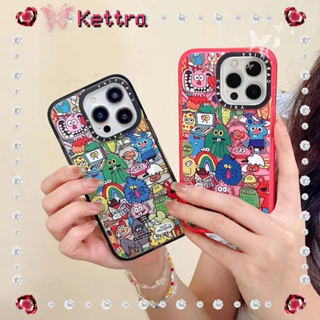 💜Kettra💜ป้องกันการหล่น ขอบเต็ม iPhone 11 14 pro max การ์ตูน ความคิดสร้างสรรค์ รุ่นคู่ สีชมพู case for iPhone 12 13