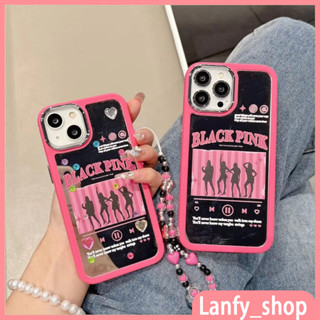 💖New 💖iPhone 14 13 12 11 Pro Max เคส for เคสไอโฟน11 น่ารัก บางเบาพกพาง่าย เรียบง่าย BLACKPINK กระจกเงา โซ่มุก Case