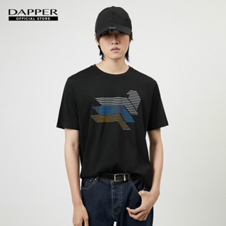 DAPPER เสื้อยืด Tri-Colors Print T-Shirt สีดำ (KRBB1/649RS)