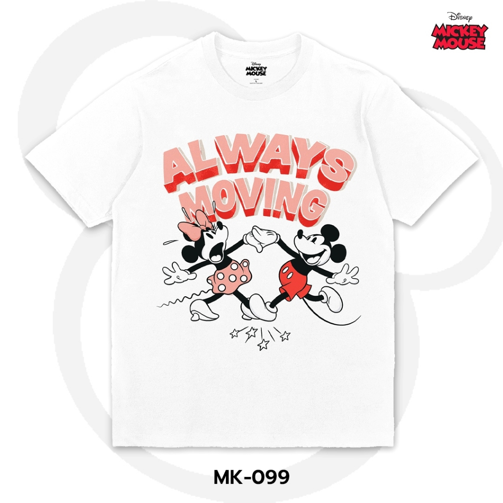 Power 7 Shop เสื้อยืดการ์ตูน Mickey Mouse คอลเลคชั่น "Mickey Mondays"  ลิขสิทธ์แท้ DISNEY (MK-099)