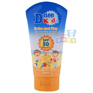 ครีมกันแดด กันน้ำ D-nee (150ml)  swim and play สำหรับเด็ก6ปี+  SPF 50 PA +++ หมดอายุ 07/06/26