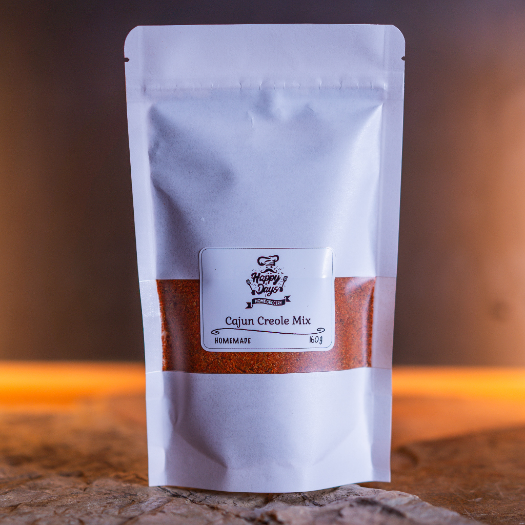 เครื่องปรุงรสชนิดผงคาจูนครีโอลโฮมเมด น้ำหนักสุทธิ 160กรัม, Cajun Creole Spice Mix, Net Weight 160g