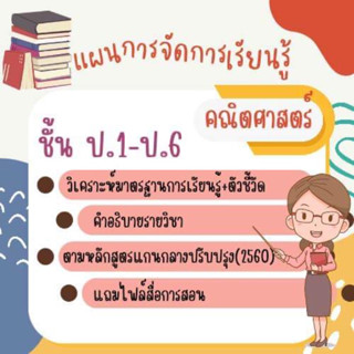 แฟลชไดรฟ์แผนการจัดการเรียนรู้คณิตศาสตร์ ป.1-6