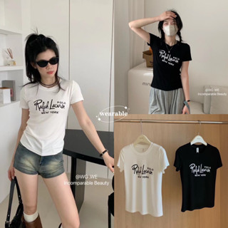 พร้อมส่ง | 𝐖𝐆.𝐖𝐄🇰🇷 เสื้อยืดสกรีน polo new york