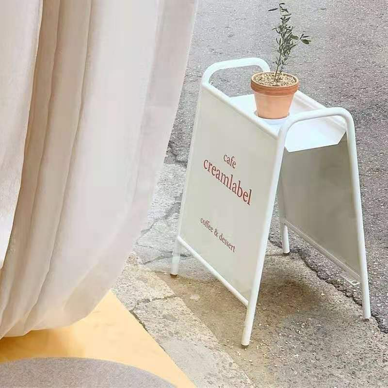 ป้ายตั้งหน้าร้าน ป้ายร้านเกาหลี ป้ายคาเฟ่ ข้างบนตั้งกระถางได้ ใส่โลโก้ 2 ด้านทักแชทส่งโลโก้เปลี่ยนสี ถ่ายจากสินค้าจริง
