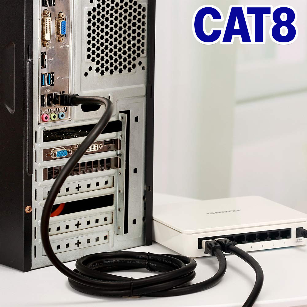 XLL สายแลน cat8 สำเร็จรูป พร้อมใช้งาน สายอินเตอร์เน็ต Network lan cable outdoor ยาว 1-15m ราคา ถูกที่สุด ดีลบีเคเค แกลเลอรีภาพที่ 6