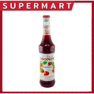 SUPERMART Monin Strawberry Syrup 700 ml. น้ำเชื่อมกลิ่นสตรอเบอร์รี่ ตราโมนิน 700 มล. #1108033