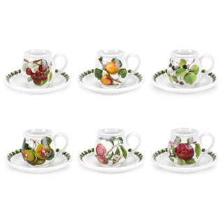 ชุดถ้วย Portmeirion Pomona Set of 6 Mocha Coffee Cups &amp; Saucers