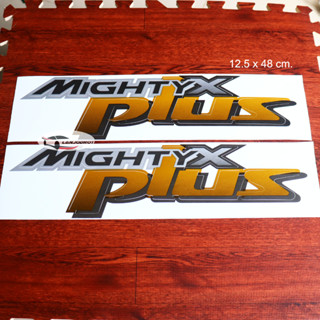 1 คู่ Sticker สติ๊กเกอร์ ขนาด 12.5 x 48 cm. สำหรับ TOYOTA MIGHTY X plus โตโยต้า ไมตี้ เอ็กซ์ พลัส