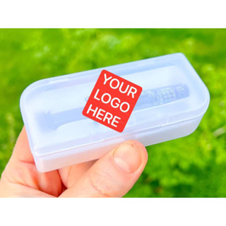 Custom Logo print Concetrate Glass syringe in plastic box.