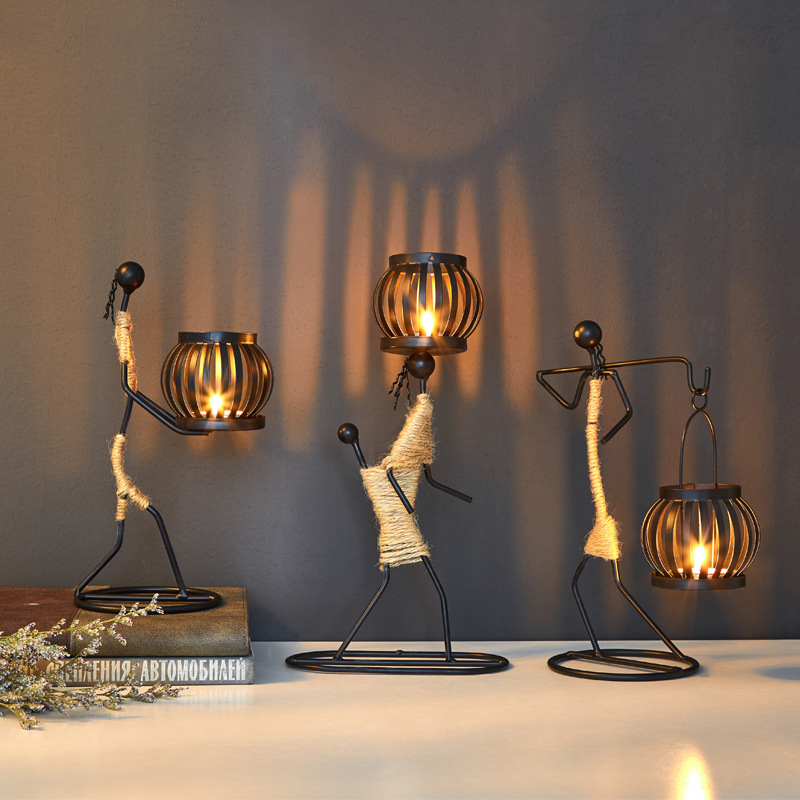 OurHome [พร้อมส่ง] เชิงเทียนเหล็กนอร์ดิกNordic Iron Candle Holderเชิงเทียน ตกแต่งบ้าน ร้านอาหาร ร้านกาแฟ ตกแต่งโรงแรม