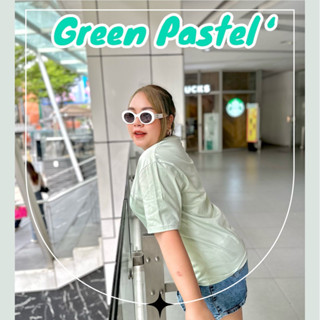 อก42-46” Green Pastel 💚 เสื้อยืดคอกลม ทรงโอเวอร์ไซส์ oversize เนื้อผ้านุ่มมาก ใส่สบาย ไม่ร้อนกับวันชิลๆ