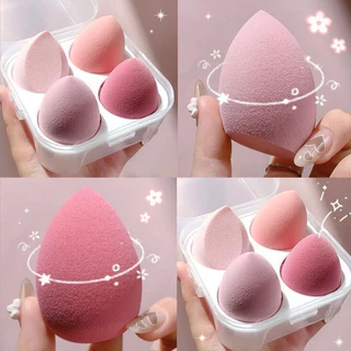 โค้ด🎁MISSU15🎁ลด15%พัฟฟองน้ำแต่งหน้า เนื้อนุ่มพิเศษ ทรงไข่ และหยดน้ำ ตัดแนวทแยง ฟองน้าไข่ แบบเปียกและแห้งกล่องละ4ชิ้น