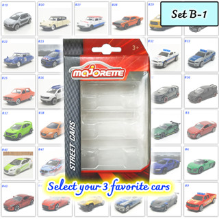 รถเหล็กมาจอเร็ต Majorette Pack 3 คัน พร้อมกล่อง เลือกรถเองได้ ชุด B-1 (Majorette Pack of 3 Cars, Selectable Set B-1)