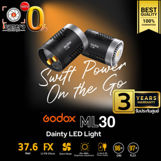 ผ่อน 0%** Godox LED ML30 37.6W 5600K CRI96 TLCI97 - รับประกันศูนย์ Godox Thailand 3ปี