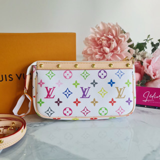 [ทักแชทก่อนสั่งซื้อ] LV Pochette Multicolor Murakami รุ่นขายดี ถ่ายจากสินค้าจริง