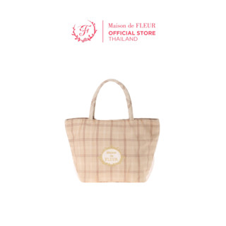 Maison de FLEUR - Tulle Checked Tote Bag กระเป๋าถือลายสก็อต