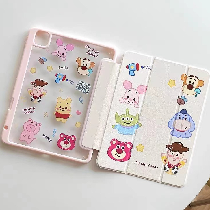เคสป้องกัน For gen5/gen6/Air1/Air2 9.7 gen7/gen8/gen9 10.2 Air4/Air5 10.9 Pro11 2020 ด้านหลังด้านหน้ามีลวดลาย วัสดุอะคริ