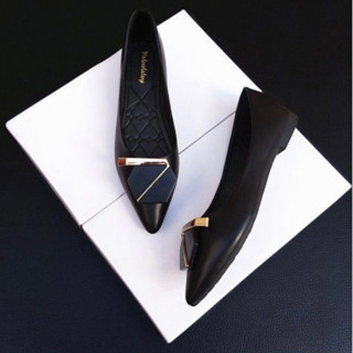 รองเท้าผู้หญิง คัชชู แฟชั่น📌หรู หรา LUXURY STYLE งานเนี๊ยบ ตรงปก หนังนุ่ม ส้นเตี้ย ใส่สบาย รุ่น #248