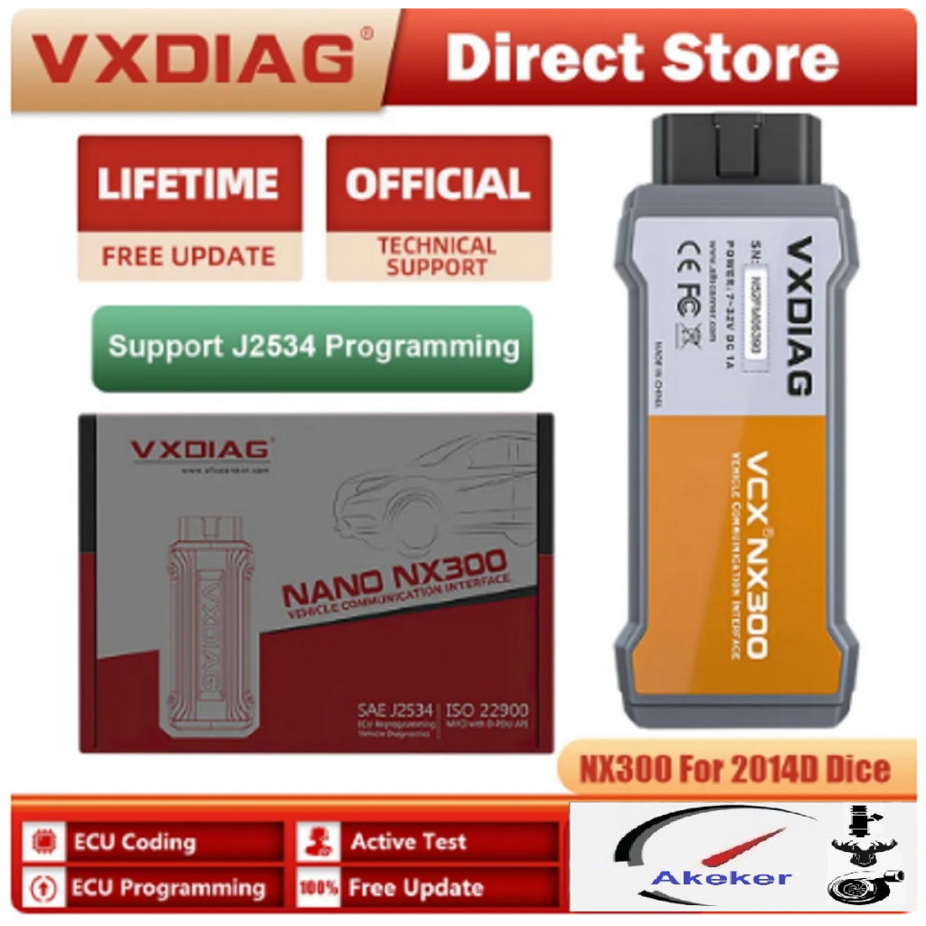 VXDIAG j2534 ECU Programming VCX NANO NX300 For VOLVO 2014D Dice Coding Diagnostic Tools Automatic O