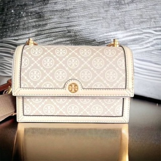 💕👜มาใหม่ ร้อนๆๆๆNew Tory Burch Small T Monogram Shoulder Bag มี 2 สายสวยหรูมาก สีผู้ดีสุดๆ