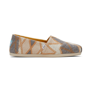 TOMS รองเท้าลำลองผู้หญิง สลิปออน รุ่น Alpargata Shadow Argyle Knit (CB) รองเท้าลิขสิทธิ์แท้