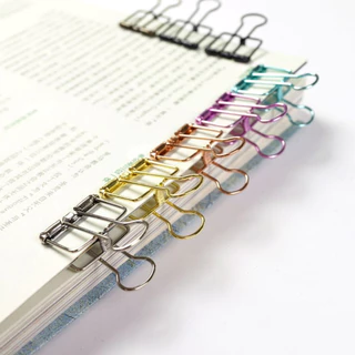 คลิปหนีบกระดาษ เหล็กสีสัน สวยงาม Paper clip