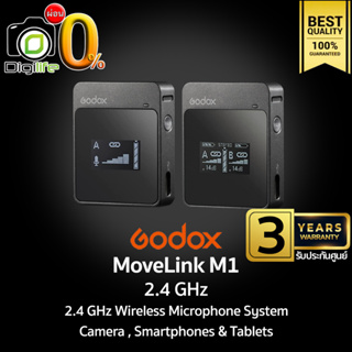 ผ่อน 0%** Godox Microphone MoveLink M1 - 2.4 GHz Wireless Microphone สำหรับ Camera Smartphones &amp; Tablets  -รับประกัน 3ปี