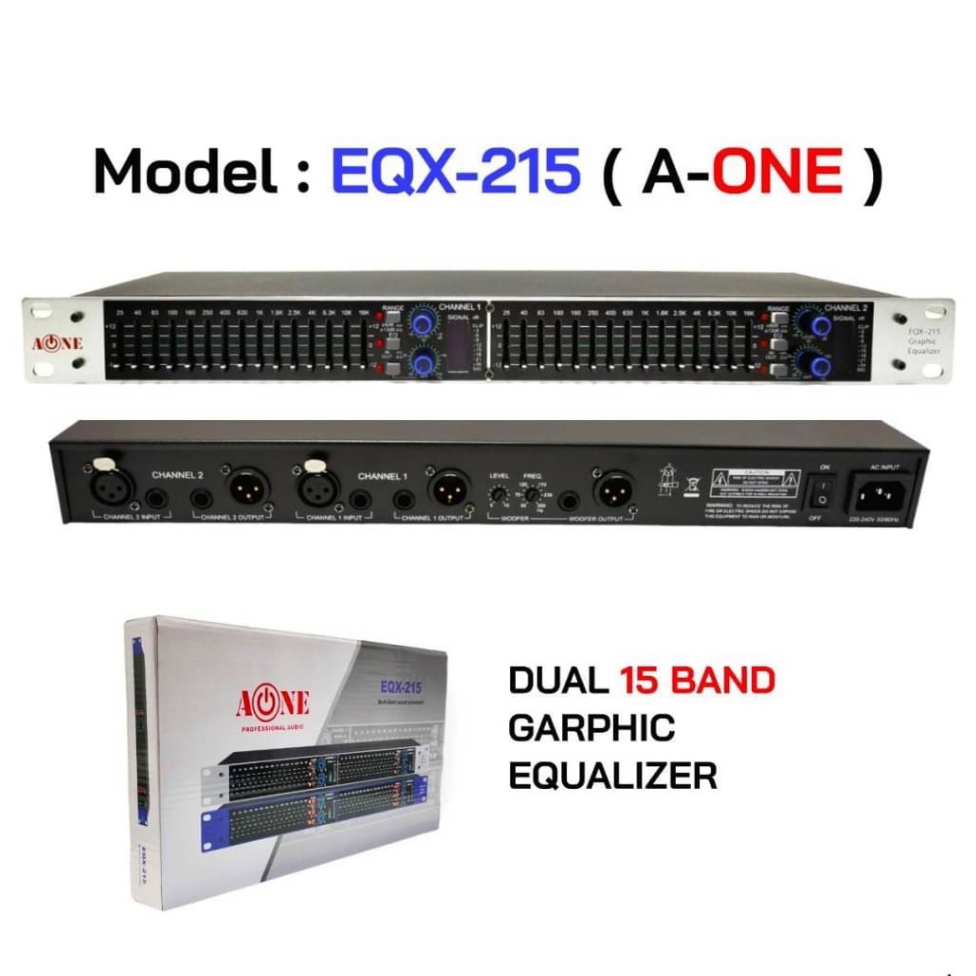 A-One EQX-215 อีคิวปรับเสียง eq ปรับแต่งเสียง Equalizer Dual Channel 15-Band