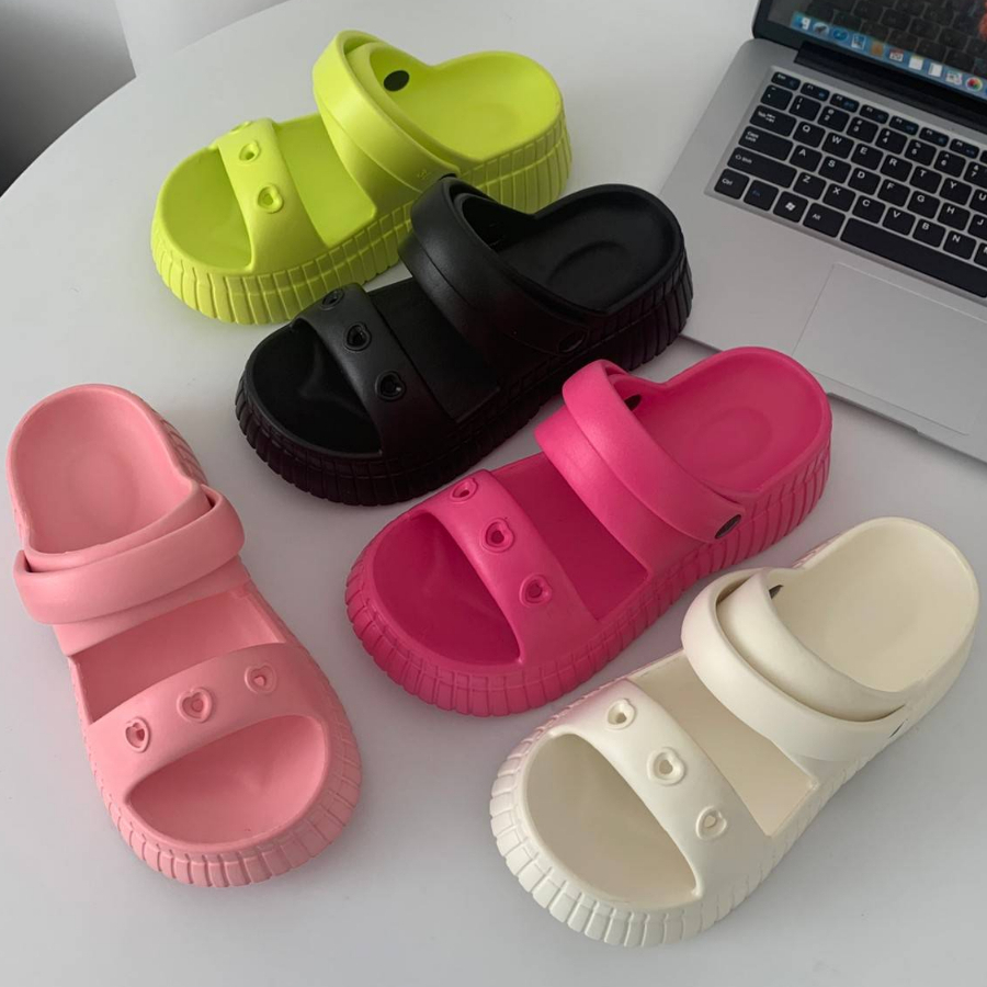 SUNBALEE🍀 รองเท้าแบบสวมรัดส้น รองเท้าเสริมส้นแฟชั่น สำหรับผู้หญิง สีสันสดใส 🍀YE-810