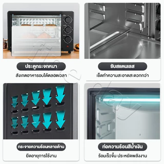 เตาอบ 25 ลิตร ท่อล่างและท่อบนทำความร้อน ไมโครเวฟ ขนม อเนกประสงค์ เครื่องอบขนม Electric oven