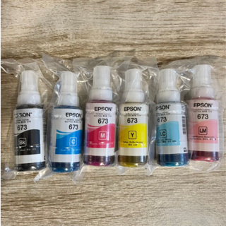 หมึกแท้  673 6สี หมึกเติมของแท้ 💯% L800/L805/L810/L850/L1800 แบบไม่มีกล่อง