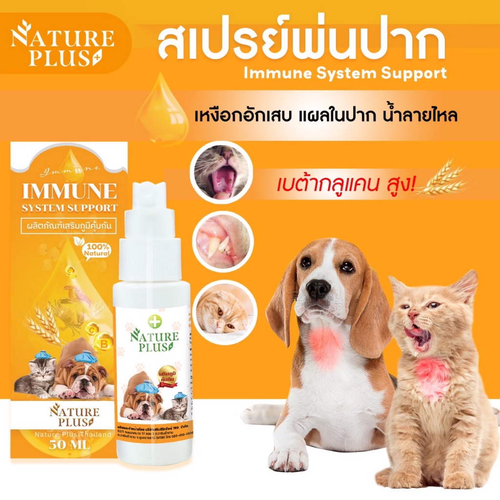 วิตามินเสริมสร้างภูมิคุ้มกัน สำหรับ หมา แมว ที่ป่วยบ่อย มีแผลในช่องปาก ป่วยผิวหนังเรื้อรัง ต้องเนเจอร์พลัส NaturePlus