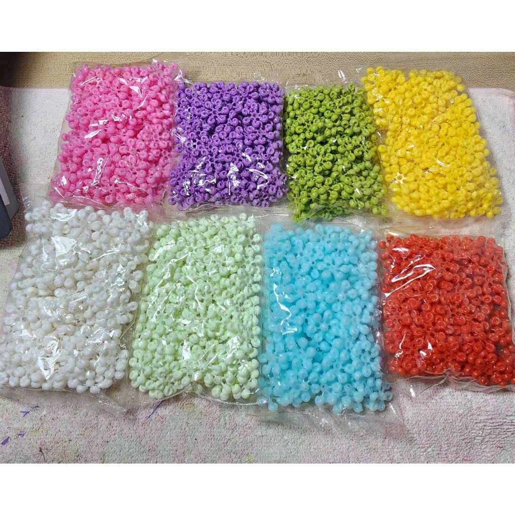 รักวงพลาสติก ร้อยมาลัย แบ่งขาย วงเล็ก 2 cm มี 8 สี